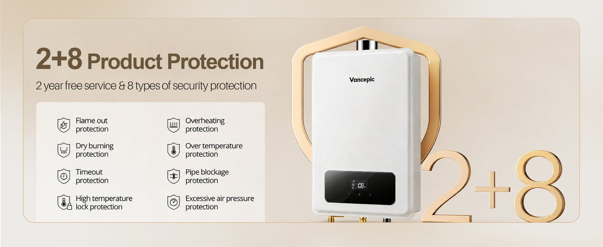 Vancepic 190,000 BTU Tankless Water Heater Natural Gas