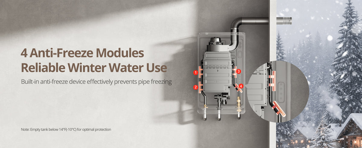Vancepic Natural Gas Tankless Water Heater Indoor 4.8 GPM 11,000 BTU
