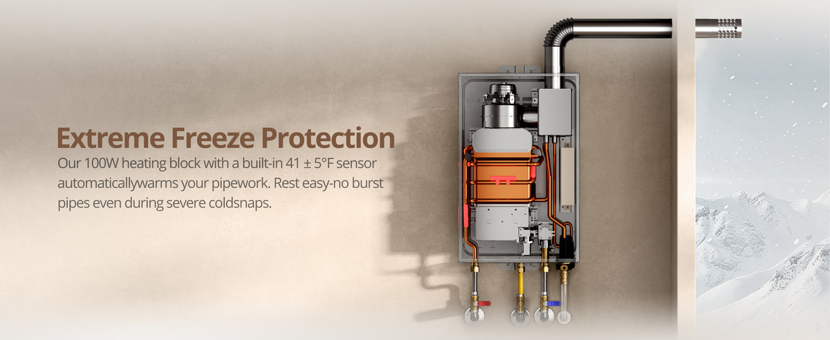 Vancepic 5.1 GPM Condensing Natural Gas Tankless Water Heater 120,000 BTU