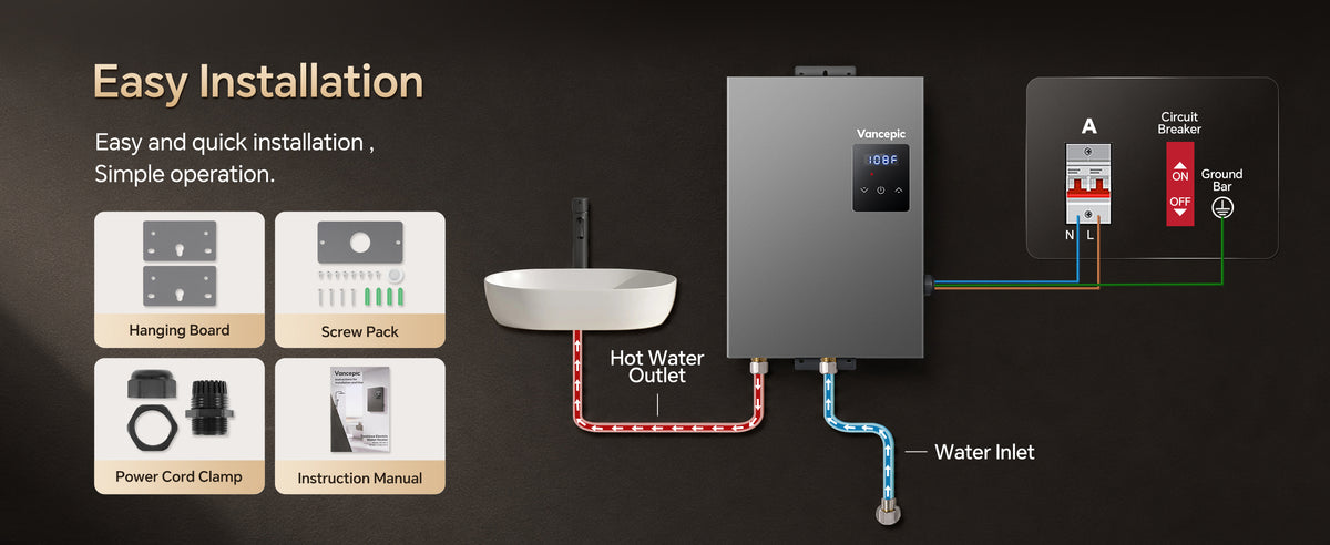 Vancepic 14kW Tankless Water Heater Electric 240V